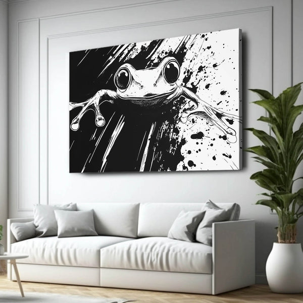 Black And White Frog Art