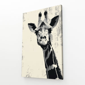 Black And White Giraffe Art