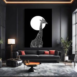 Black And White Giraffe Artwork