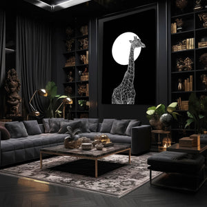 Black And White Giraffe Artwork