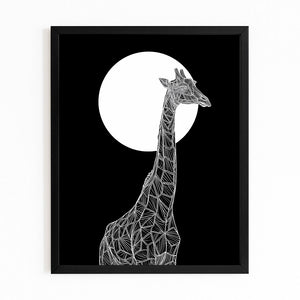 Black And White Giraffe Artwork