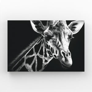 Black And White Giraffe Canvas Art