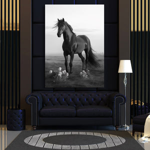 Black and White Horse Art | MusaArtGallery™