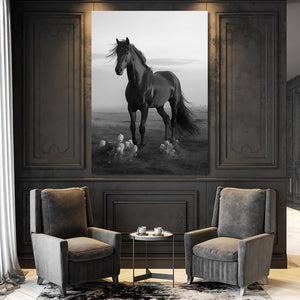 Black and White Horse Art | MusaArtGallery™