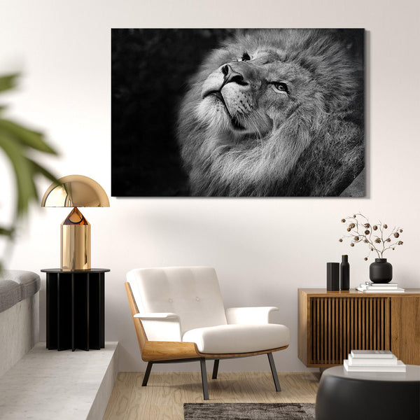 Black and White Lion Art | MusaArtGallery™