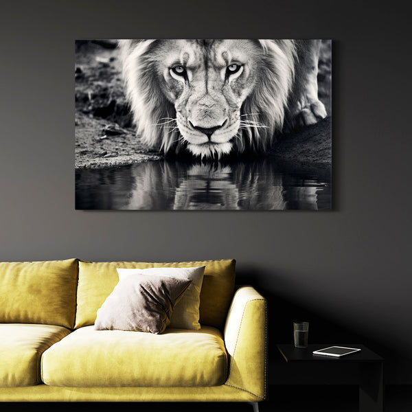 Black and White Lion Wall Art | MusaArtGallery™