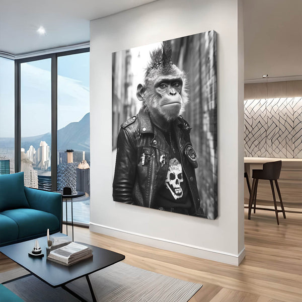 Black And White Monkey Art