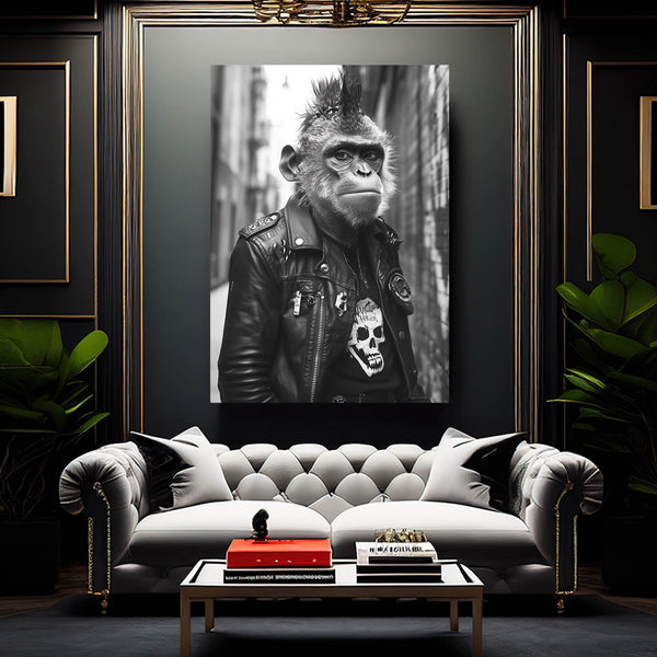 Black And White Monkey Art