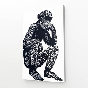 Black And White Monkey Wall Art