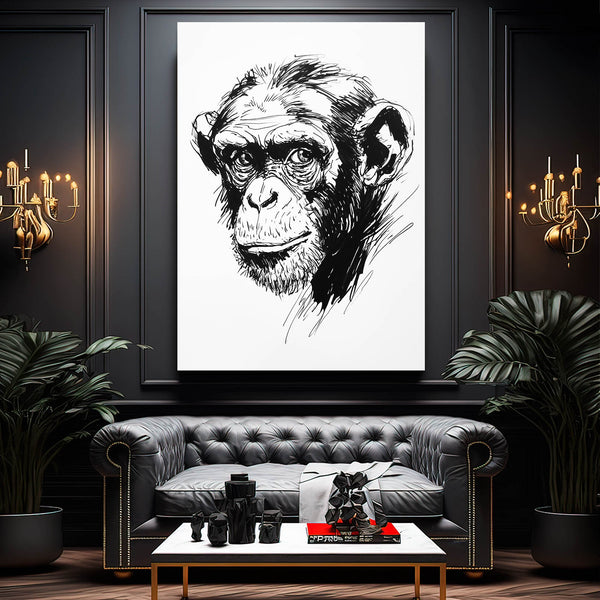 Black And White Monkey Wall Decor
