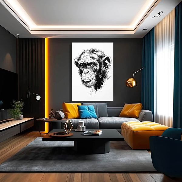 Black And White Monkey Wall Decor