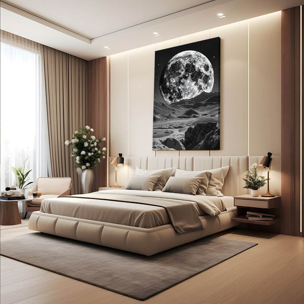 Black And White Moon Art   | MusaArtGallery™