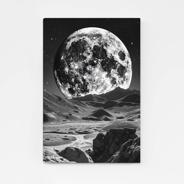 Black And White Moon Art   | MusaArtGallery™