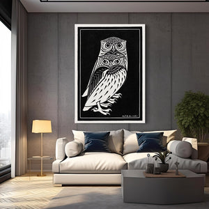 Black and White Owl Art | MusaArtGallery™