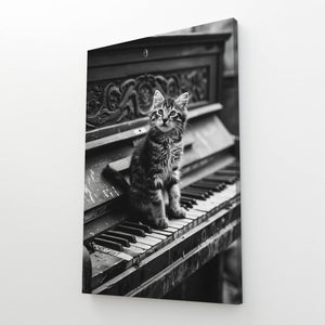 Black And White Piano Canvas Art  | MusaArtGallery™