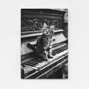 Black And White Piano Canvas Art  | MusaArtGallery™