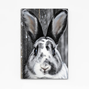 Black And White  Rabbit Canvas Wall Art