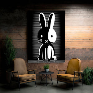 Black And White Rabbit Wall Art