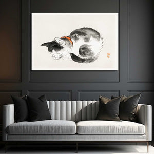 Black and White Sad Cat Art | MusaArtGallery™
