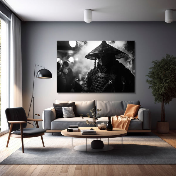 Black And White Samurai Art