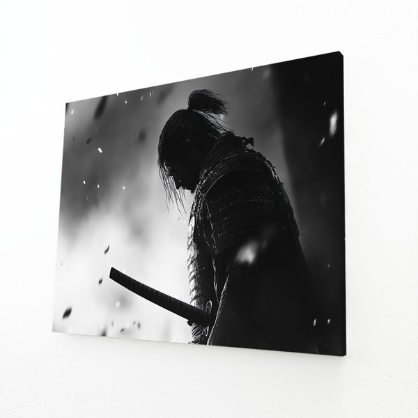 Black And White Samurai Wall Decor