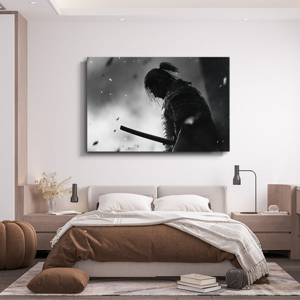 Black And White Samurai Wall Decor