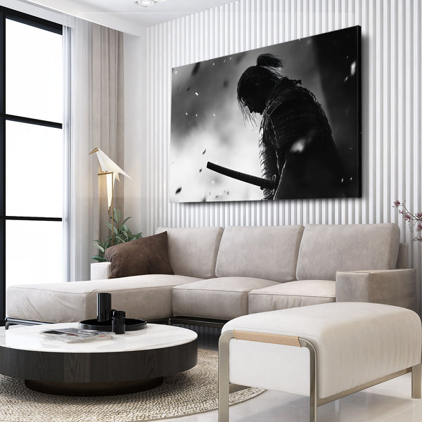 Black And White Samurai Wall Decor