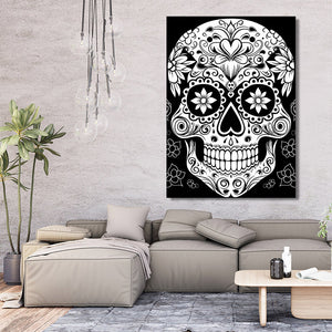 Black and White Skull Wall Art  | MusaArtGallery™