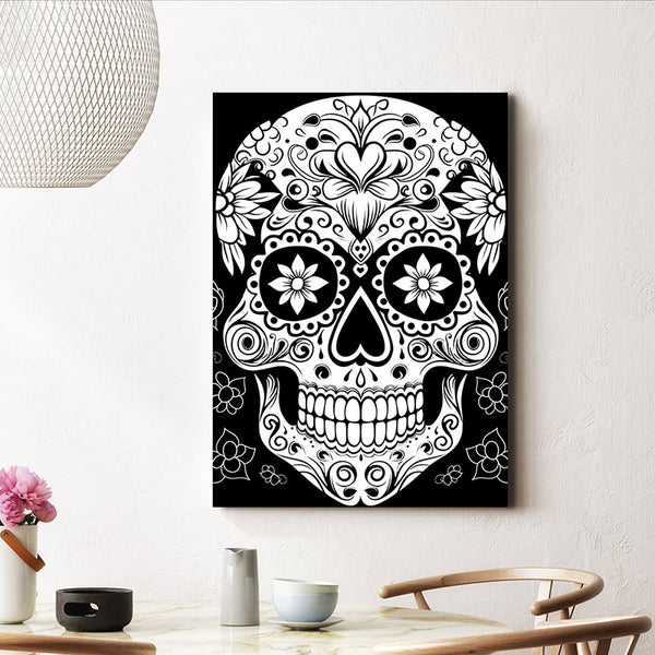 Black and White Skull Wall Art  | MusaArtGallery™