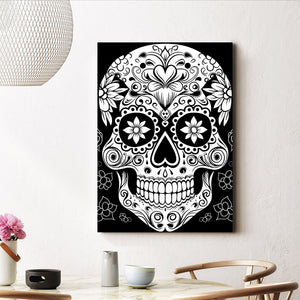 Black and White Skull Wall Art  | MusaArtGallery™