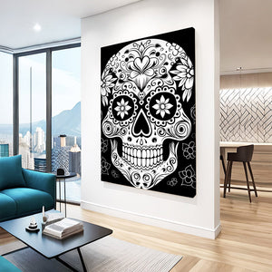 Black and White Skull Wall Art  | MusaArtGallery™