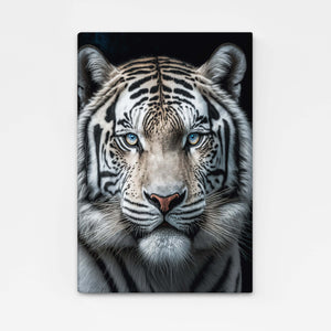 Black and White Tiger Canvas Wall Art | MusaArtGallery™