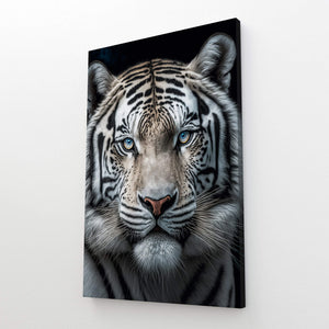 Black and White Tiger Canvas Wall Art | MusaArtGallery™