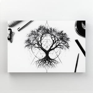 Black And White Tree Of Life Wall Art