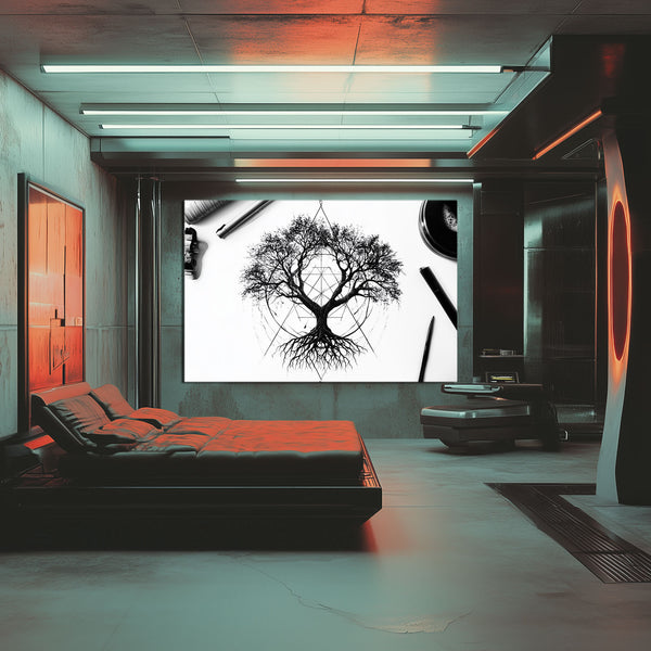 Black And White Tree Of Life Wall Art