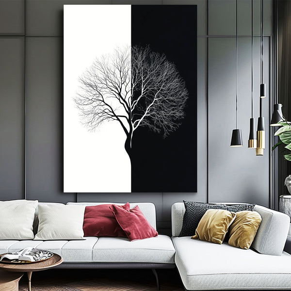 Black And White Wall Art Tree Of Life