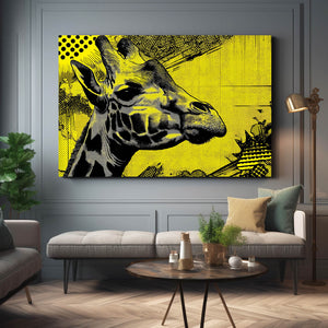 Black And Yellow Giraffe Artwork