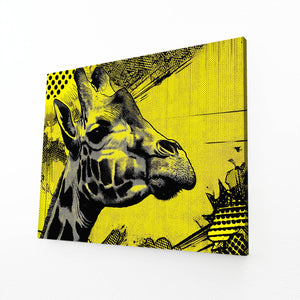 Black And Yellow Giraffe Artwork