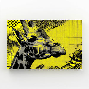 Black And Yellow Giraffe Artwork