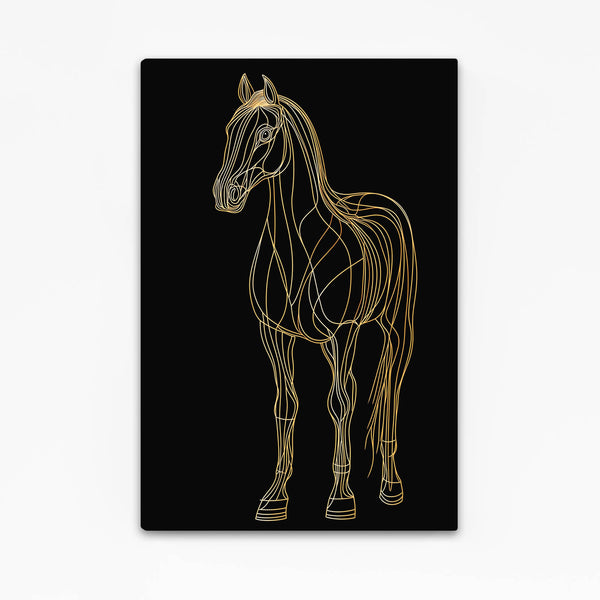 Black Art Deco Horse