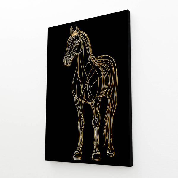 Black Art Deco Horse