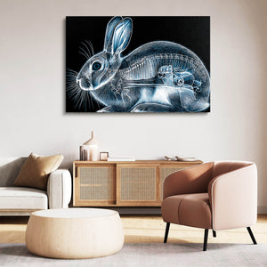 Black Bunny Print