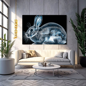 Black Bunny Print