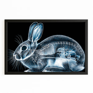Black Bunny Print