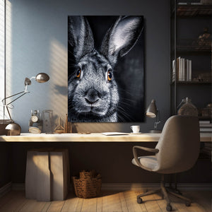 Black Bunny Wall Art