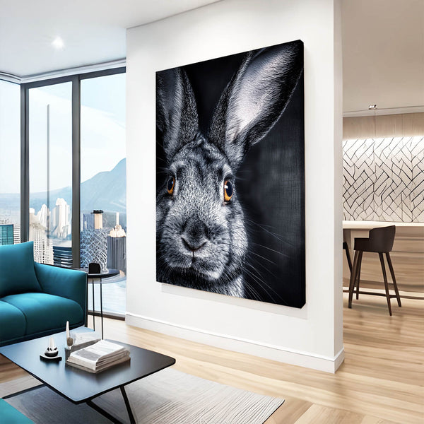 Black Bunny Wall Art