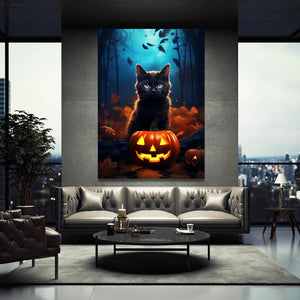 Black Cat Halloween Art | MusaArtGallery™