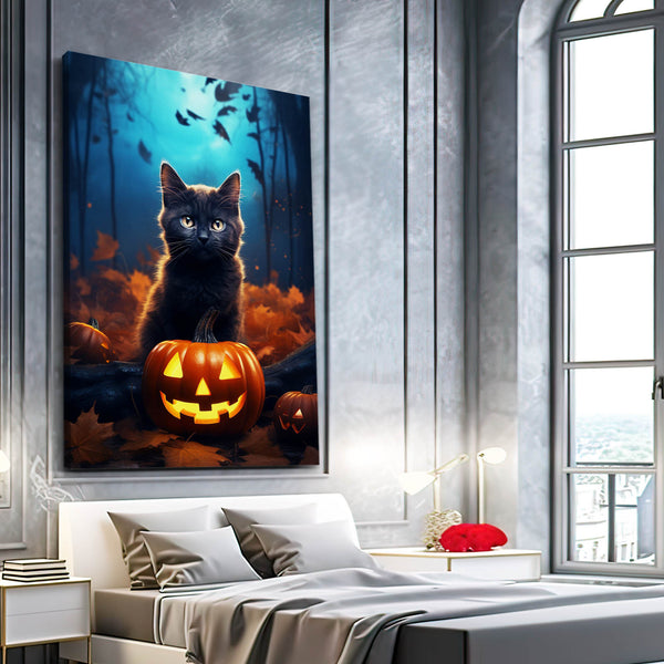Black Cat Halloween Art | MusaArtGallery™