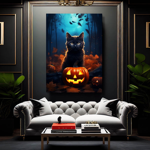 Black Cat Halloween Art | MusaArtGallery™