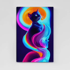 Black Cat Line Art | MusaArtGallery™
